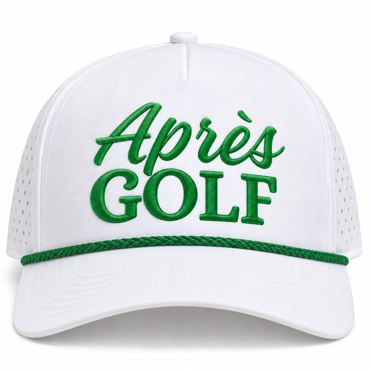 Apres White Green Cap