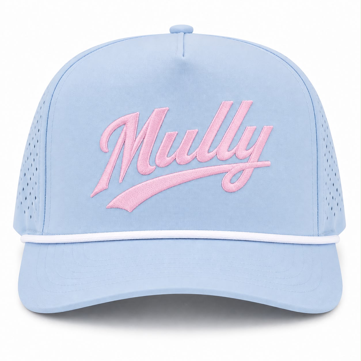 Mully Powder Blue Soft Pink Cap