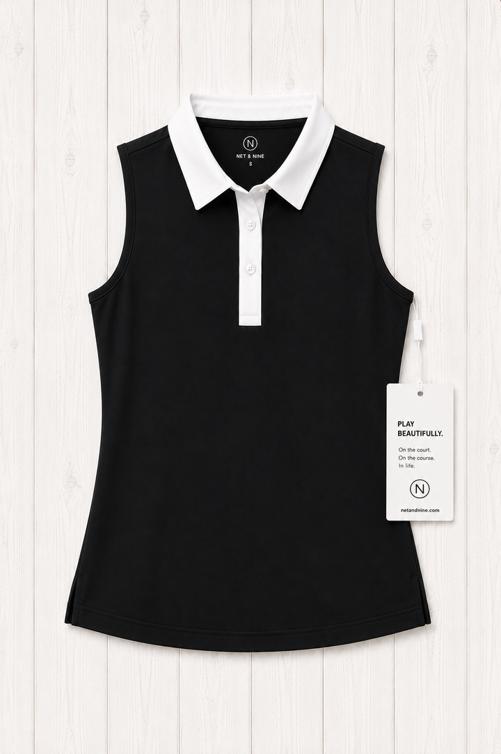 Black Solid Polo