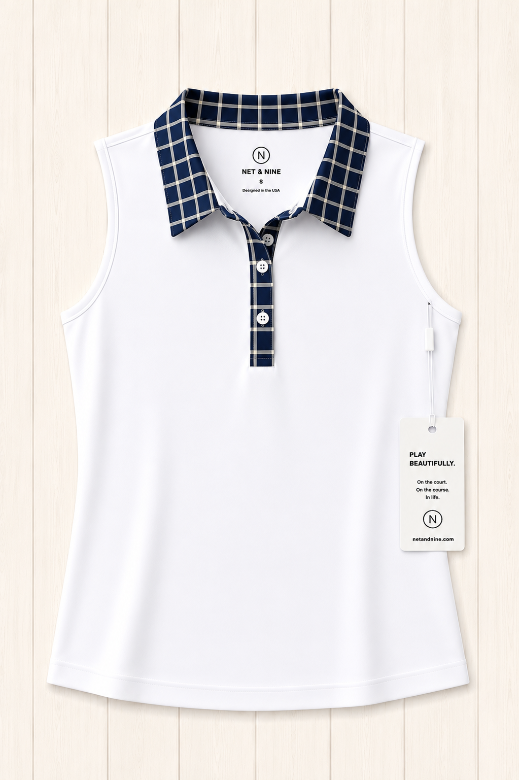 Black Gingham Polo