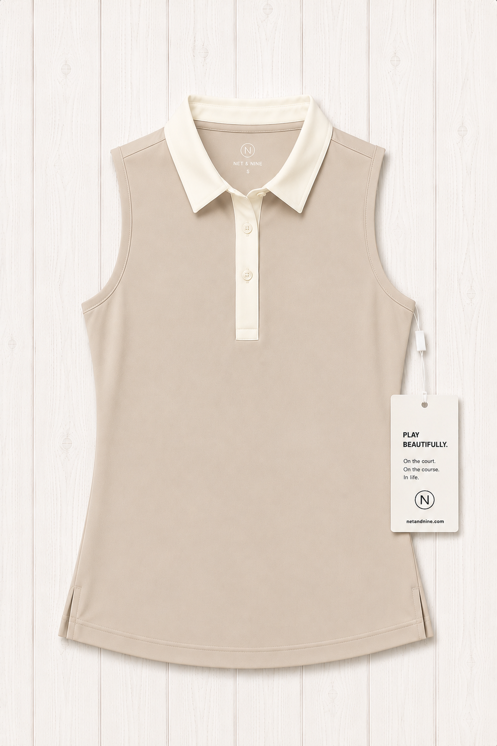 Cream Solid Polo