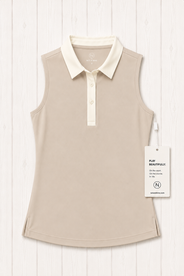Cream Solid Polo