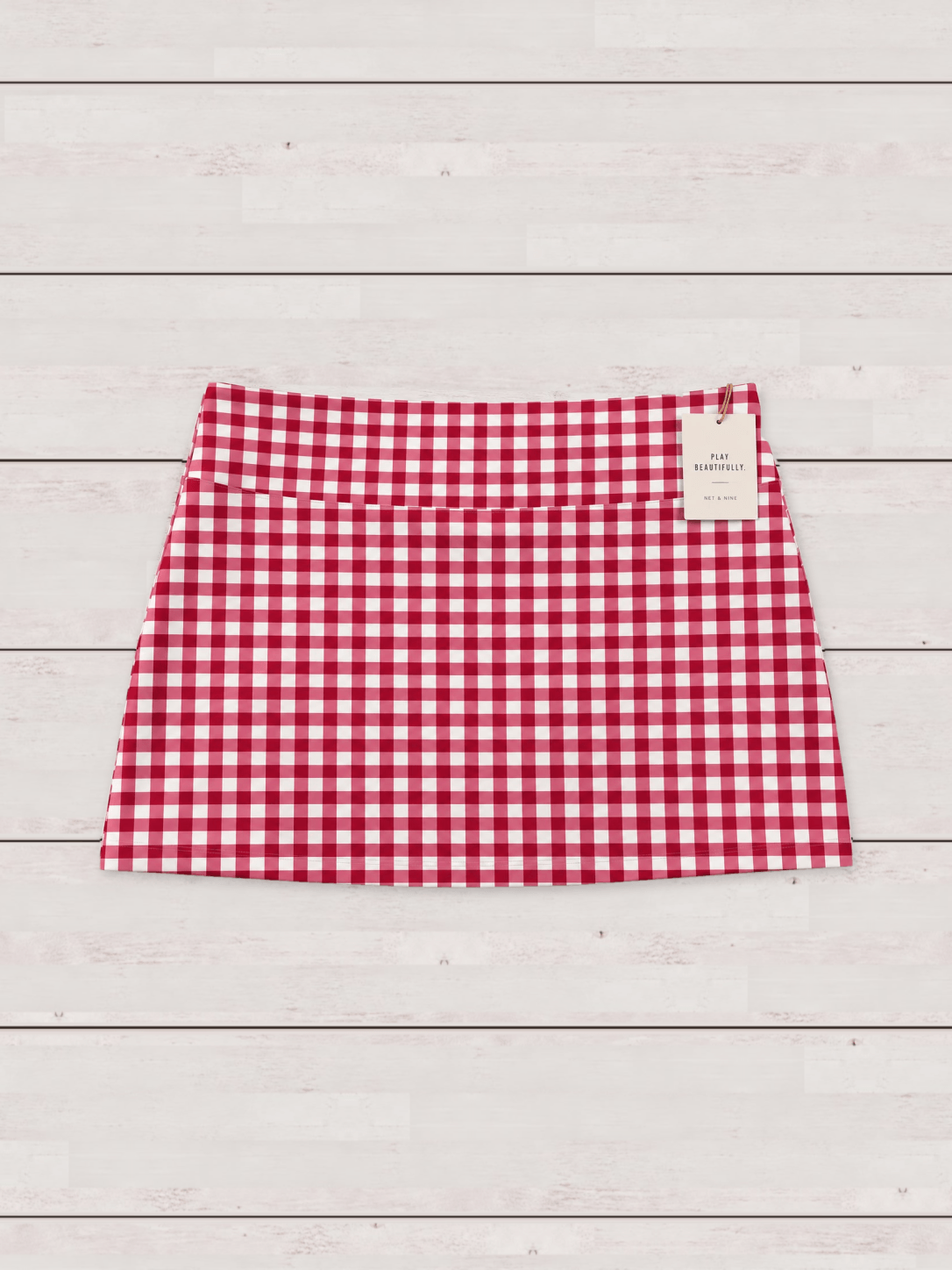 Cardinal and White Straight Skort