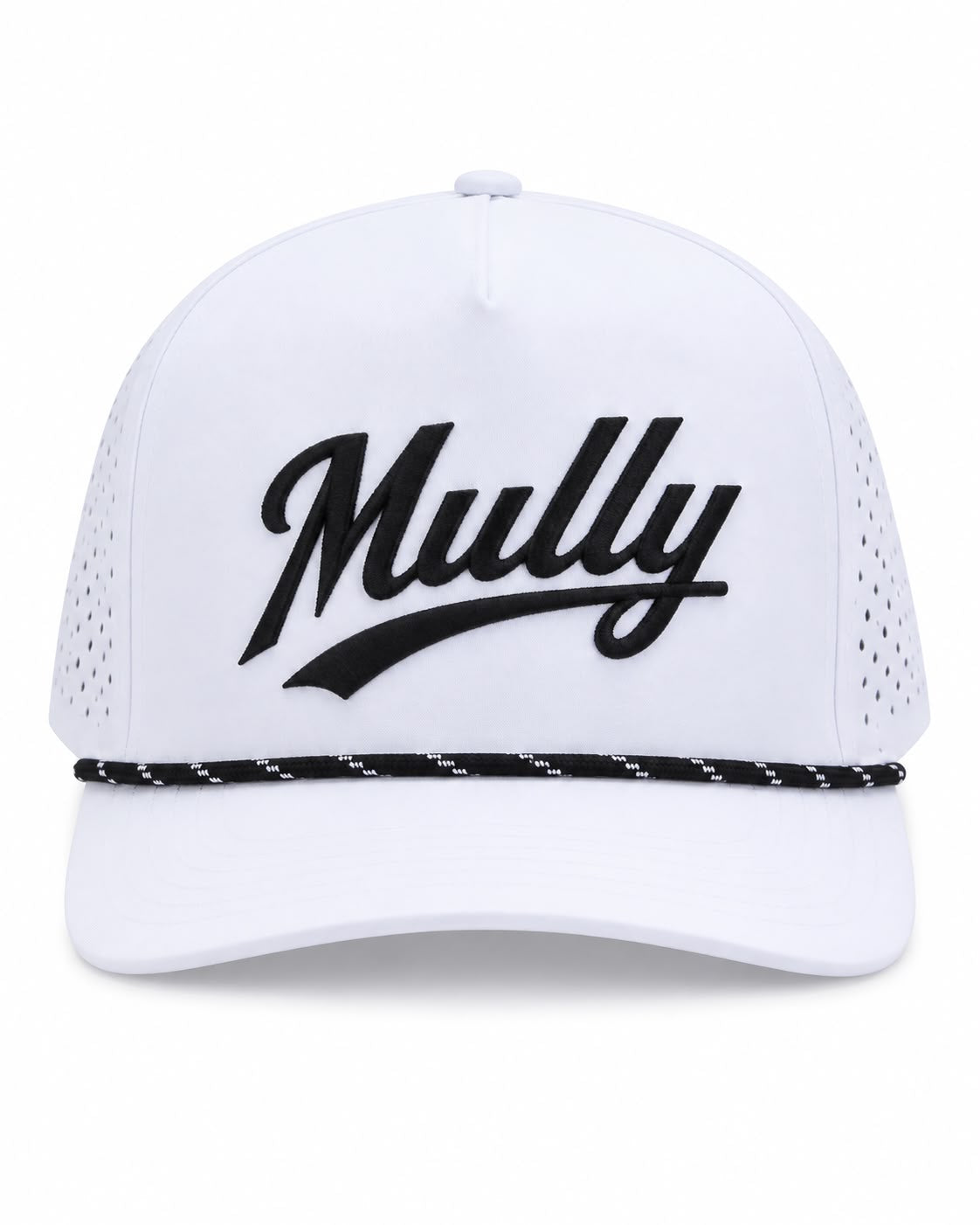 Mully White Black Cap