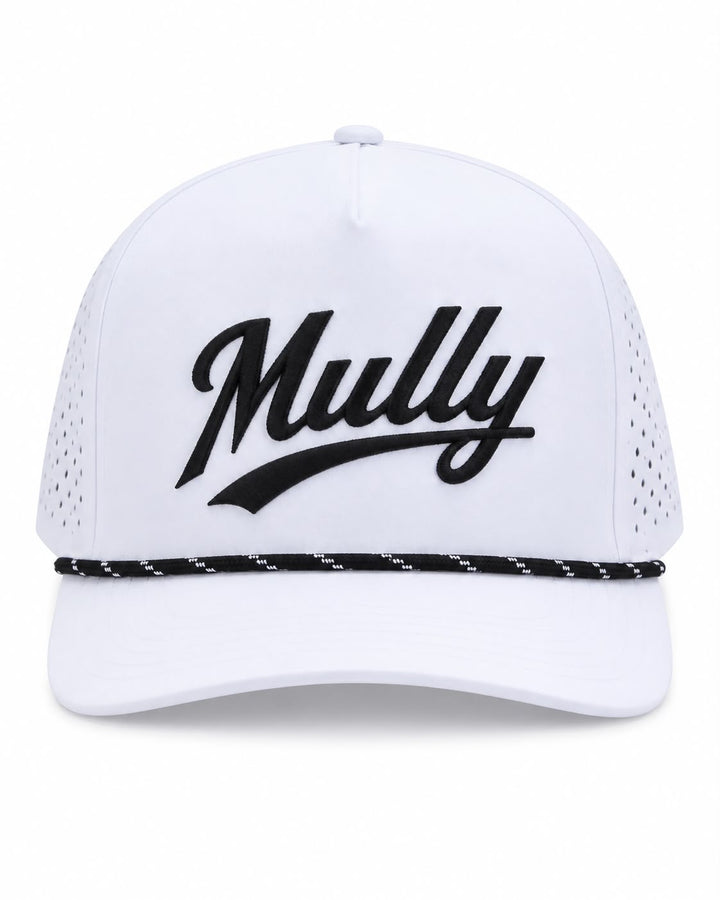 Mully White Black Cap
