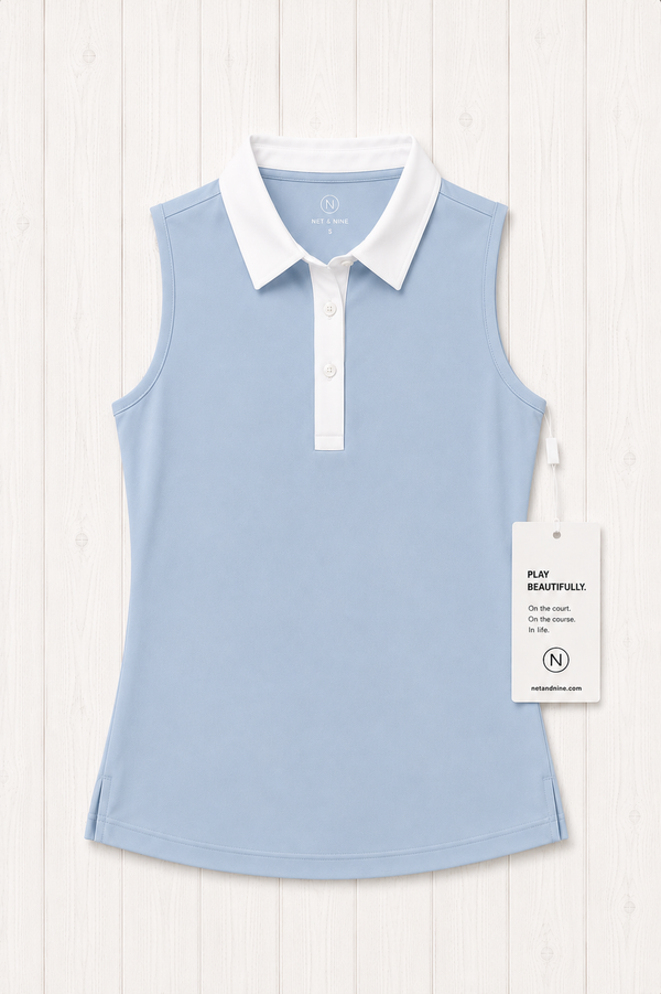 Powder Blue Solid Polo