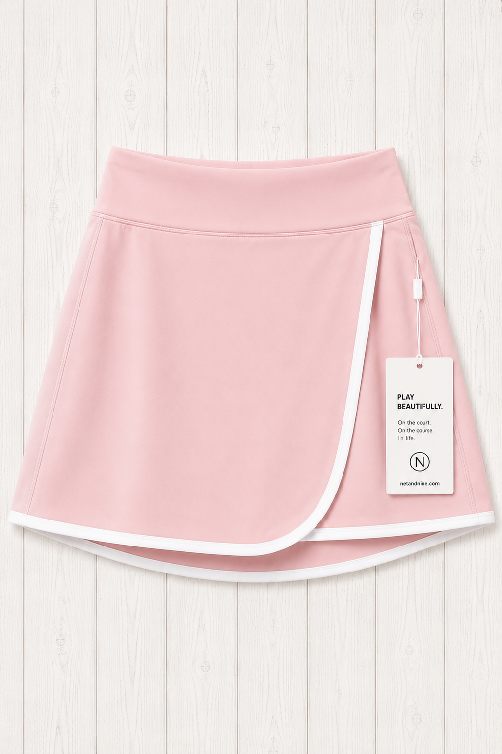 Soft Pink Solid Flap Skort