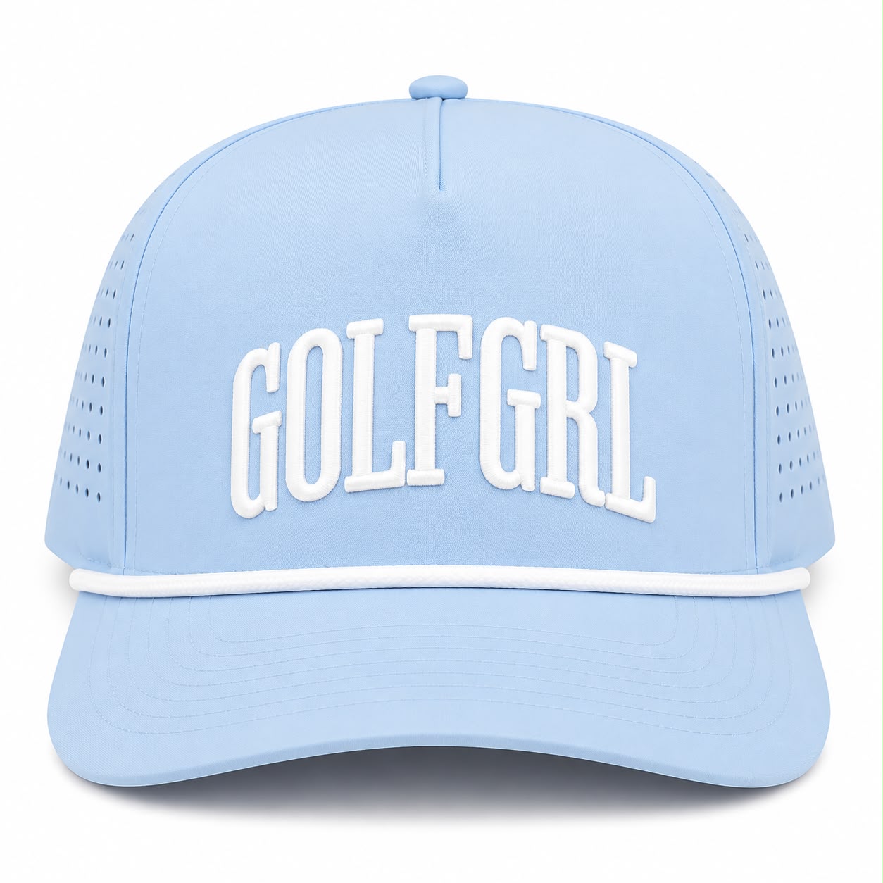 Golfgirl Powder Blue White Cap