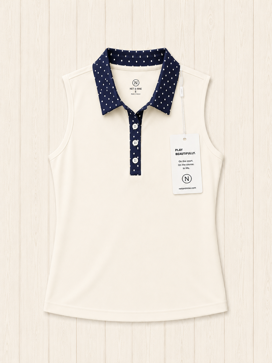 Deep Navy Polka Dot Polo