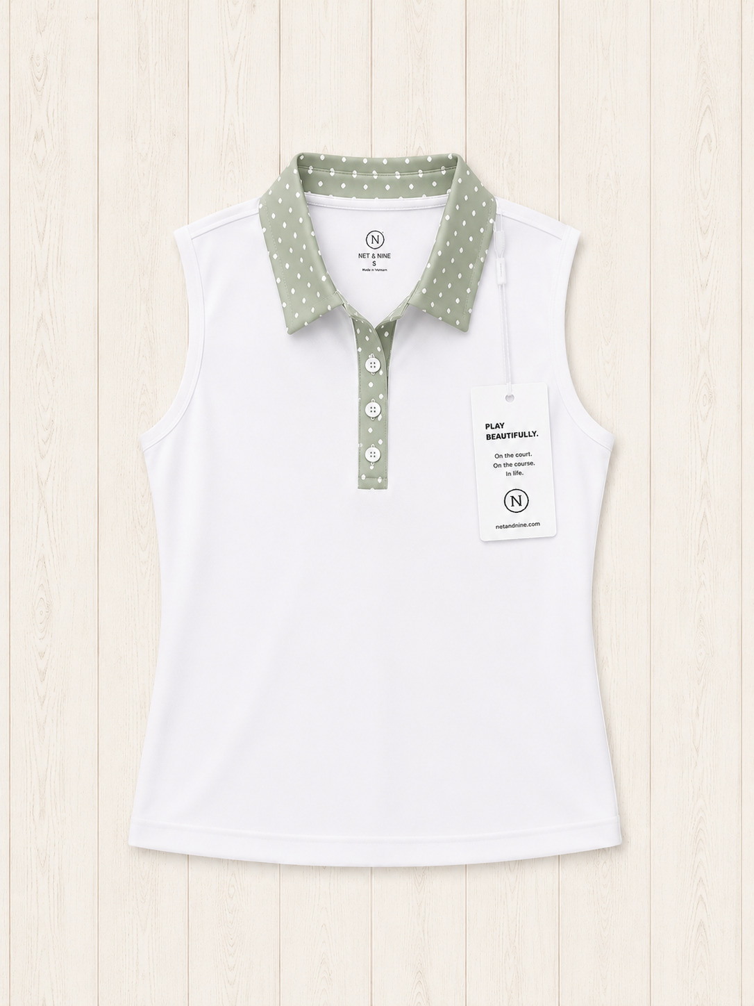 Coastal Sage Polka Dot Polo